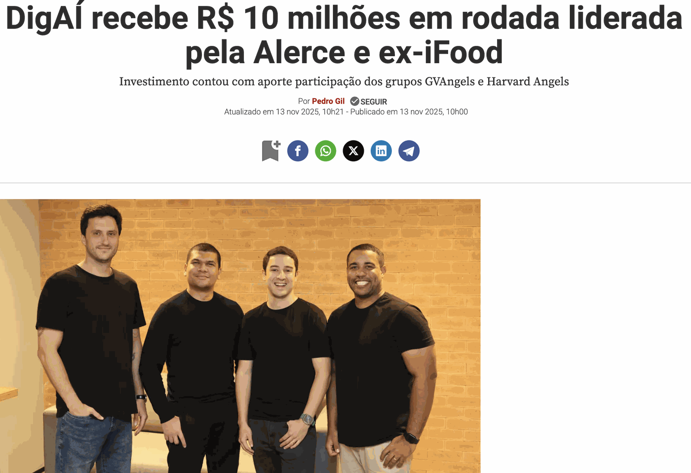 DigAÍ recebe aporte de R$ 10 milhões e inaugura uma nova era da inteligência aplicada a pessoas e organizações